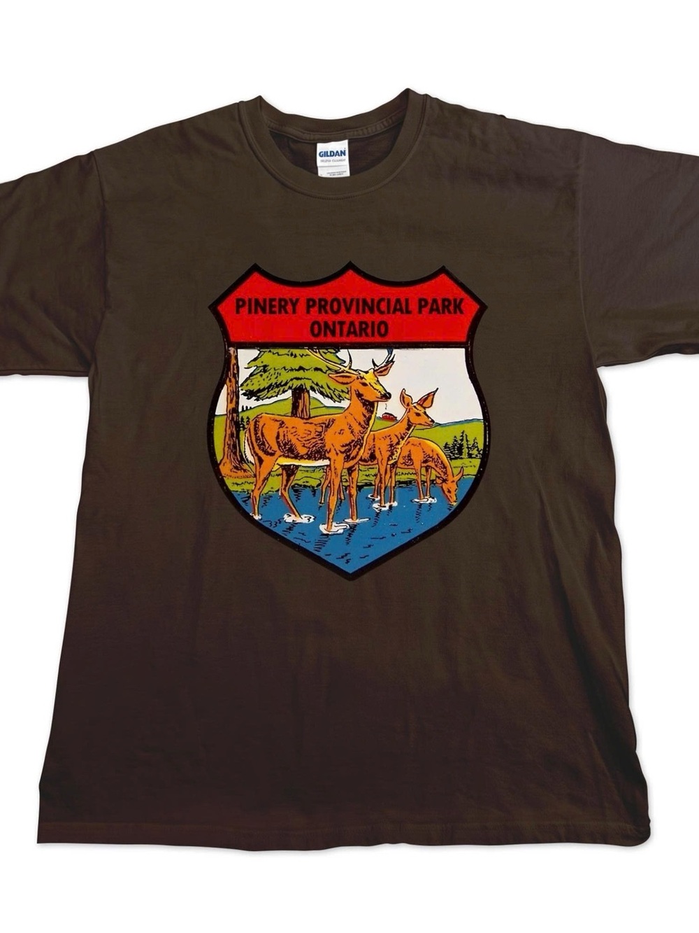 Ontario Deer Fishing Shirt Canadian Outdoors Vintage Graphic Tee